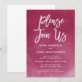 Rejoignez-nous Faire-part de mariage de typographi (Devant / Derrière)