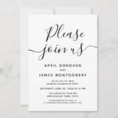 Rejoignez-nous Faire-part de mariage de typographi (Devant)