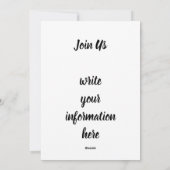 REJOIGNEZ-NOUS INVITATION À UNE FÊTE ***C'EST UNE  (Dos)