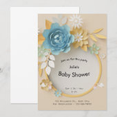 Rejoignez-nous pour une fête Baby shower - Carte d (Devant / Derrière)
