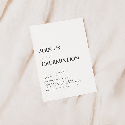 Rejoignez-nous pour une invitation à une fête de c