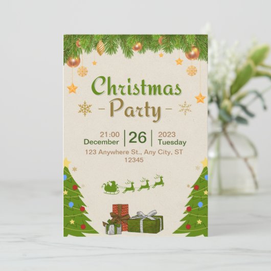 Rejoignez-nous pour une invitation festive de Noël (Debout devant)