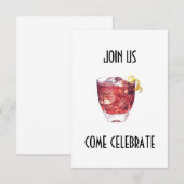 REJOIGNEZ-NOUS/VENEZ FÊTER INVITATION POUR SOIRÉE (Devant / Derrière)