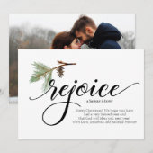 REJOIR UN SAUVEUR EST NÉ - Carte photo de Noël (Devant / Derrière)