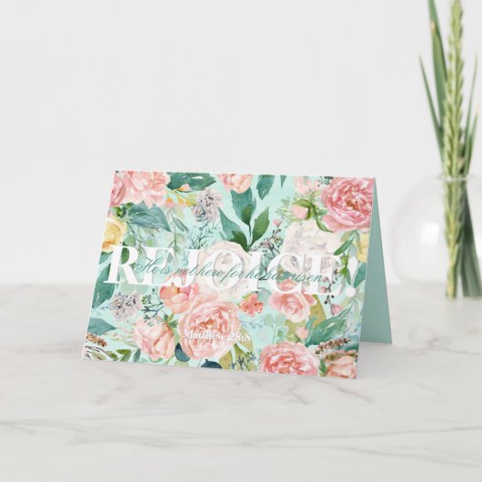 REJOIX Floral ! Carte Pâques (Devant)