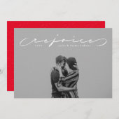 Réjouissez religieuse Noël carte photo (Devant / Derrière)