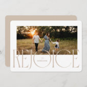 Réjouissez-vous de la carte religieuse de Noël (Devant / Derrière)