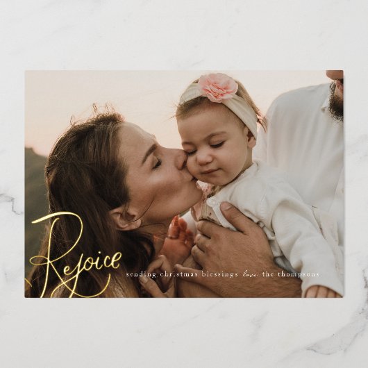 Réjouissez-vous des Bénédictions de Noël Carte pho (Recto)