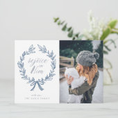 Réjouissez-vous en lui Wreath Carte photo de vacan (Debout devant)