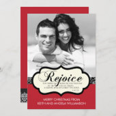 Réjouissez-vous la carte de Noël religieuse de (Devant / Derrière)