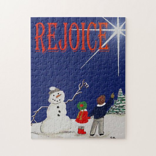 Réjouissez-vous ! Puzzle amusant. Jeu de famille.  (Vertical)