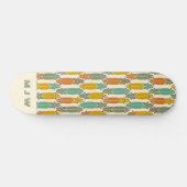 rek-planpatroonmonogrammen Schaats Skateboard (Horizontaal)