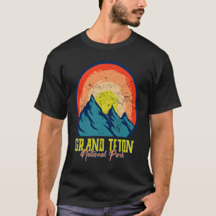rek van het nationale park Retro Grand Teton T-shirt