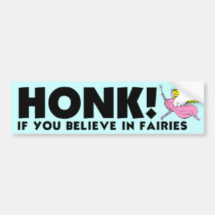 Reken als je gelooft in feeën bumpersticker