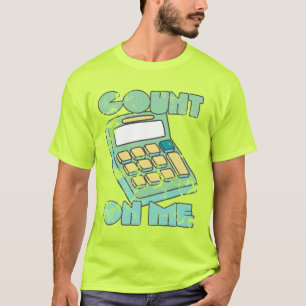 Reken op Me Retro Calculator Vervaagde Look T-shirt