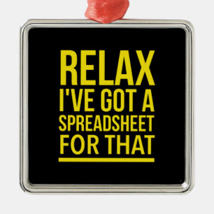 Rekenblad inspirerende grappige geschenken metalen ornament