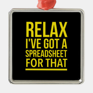 Rekenblad inspirerende grappige geschenken metalen ornament