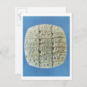 Rekeningoverzicht met cuneiform script, c.2400 BC  Briefkaart (Voorkant / Achterkant)