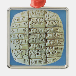 Rekeningoverzicht met cuneiform script, c.2400 BC Metalen Ornament