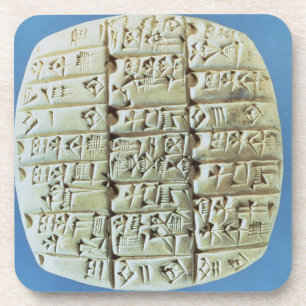 Rekeningoverzicht met cuneiform script, c.2400 BC Onderzetter