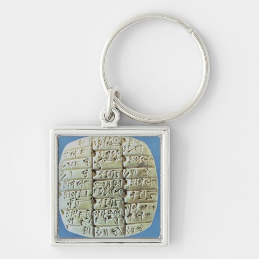 Rekeningoverzicht met cuneiform script, c.2400 BC  Sleutelhanger (Voorkant)