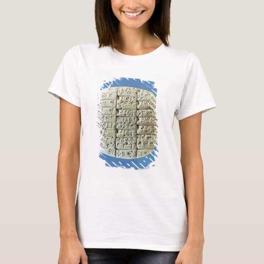 Rekeningoverzicht met cuneiform script, c.2400 BC T-shirt (Voorkant)