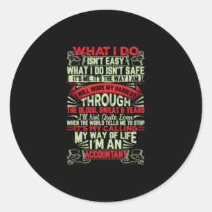 Rekeningoverzicht Mijn manier van leven als reke Ronde Sticker