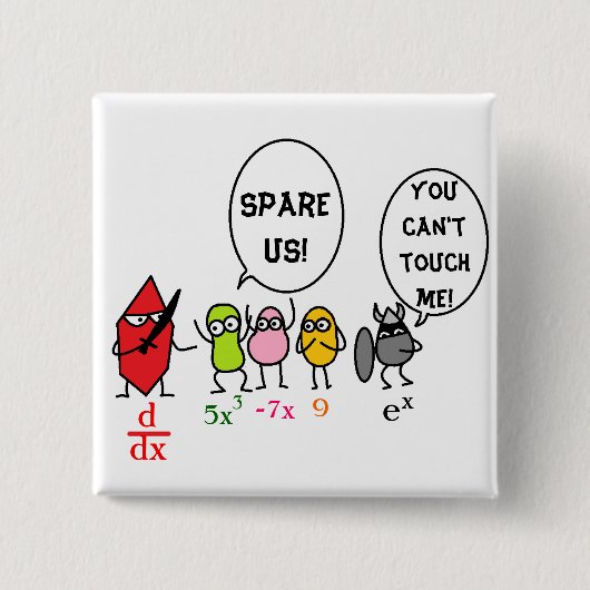 rekenknop 5 vierkante button 5,1 cm (Voorkant)