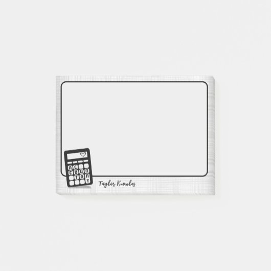 Rekenmachine Accountant Hart 4 "x3" Post-it® Notes (Voorkant)