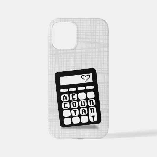 Rekenmachine Accountant Hart iPhone Hoesje (Achterkant)