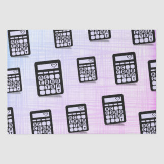 Rekenmachine Accountant Hart Roze Blauw Paarse Tissuepapier