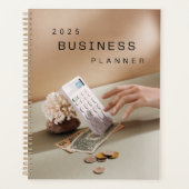 Rekenmachine en geld business planner 2025 (Voorkant)