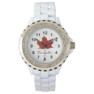 Rel Maple Canadian herfst leaf Horloge