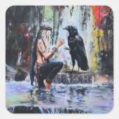 Relais Vierkante Sticker (Voorkant)