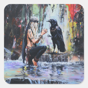 Relais Vierkante Sticker