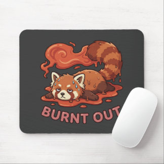 Relatable "Burnt Out" Red Panda – Cute Melted Aest Muismat