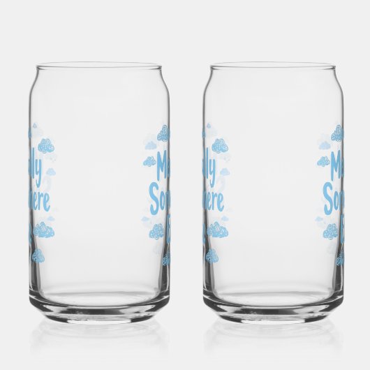 Relatable "Mentally Somewhere Else" with Clouds Blikvorm Glas (Rechts)