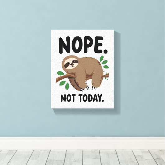 Relatable Tired and Moody Quote Canvas Afdruk (Insitu (Houten vloer))