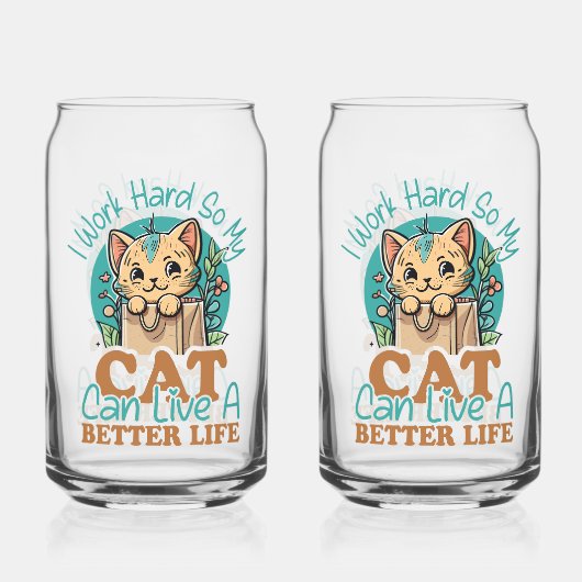 Relatable "Work Hard for My Cat" Humor (Verso)