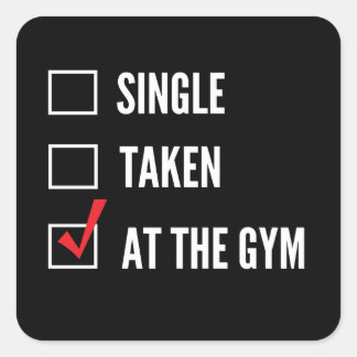 Relatie status Gym Vierkante Sticker