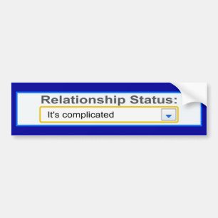 Relatie status Het gecompliceerde ontwerp Bumpersticker