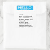 Relatie status naam tag sticker (Tas)