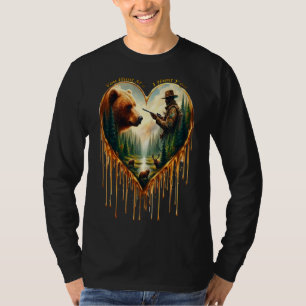 Relatie tussen Hunter grizzly Beer en herten T-shirt