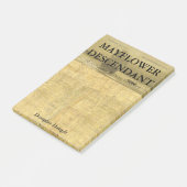 Relatief ten opzichte van een Mayflower Descendant Post-it® Notes (Schuin)