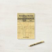 Relatief ten opzichte van Mayflower Descendants Al Post-it® Notes (Op bureau)