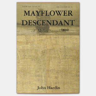 Relatief van Mayflower Descendants Myles Standish Post-it® Notes