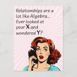 Relaties zijn als Algebra Funny Quip Briefkaart
