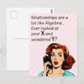 Relaties zijn als Algebra Funny Quip Briefkaart (Voorkant / Achterkant)