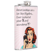 Relaties zijn als Algebra Funny Quip Heupfles (Rechts)