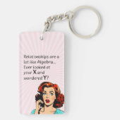 Relaties zijn als Algebra Funny Quip Sleutelhanger (achterkant)